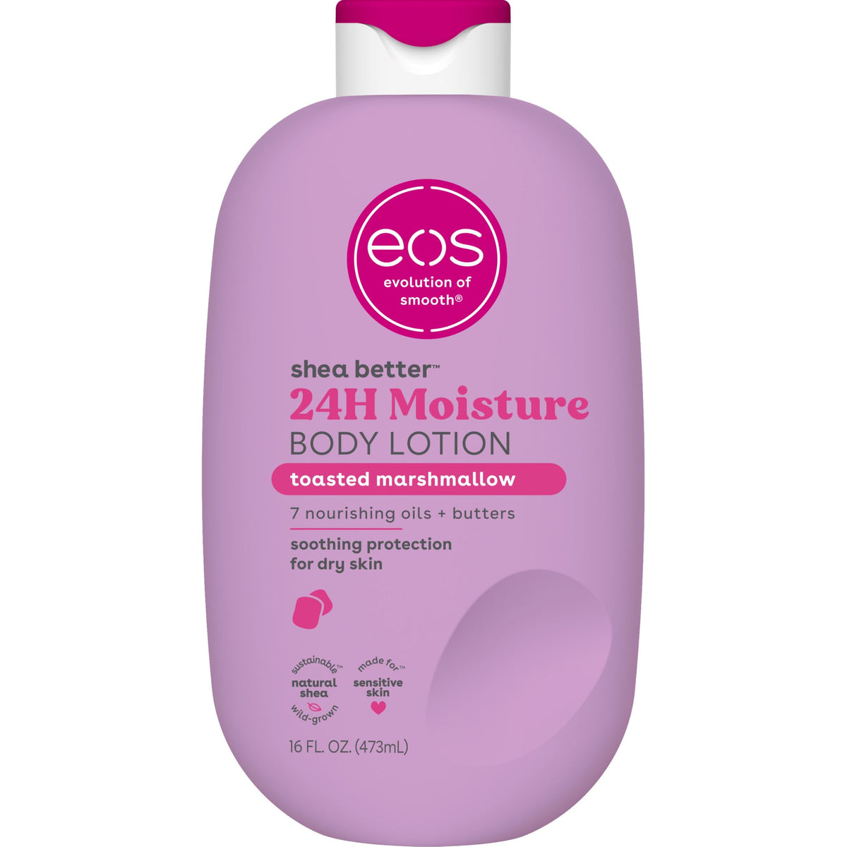 eos Shea Better Body Lotion- Vanilla Cashmere, 24-Hour Moisture, 16 fl oz