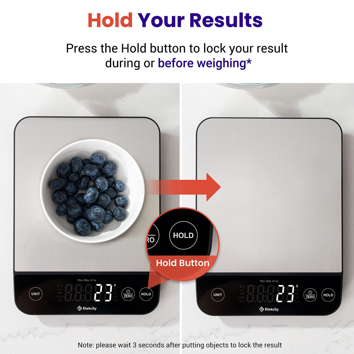 Etekcity Food Kitchen Scale, Digital Grams and Ounces, 11lb
