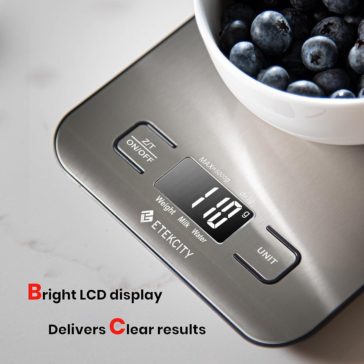 Etekcity Food Kitchen Scale, Digital Grams and Ounces, 11lb