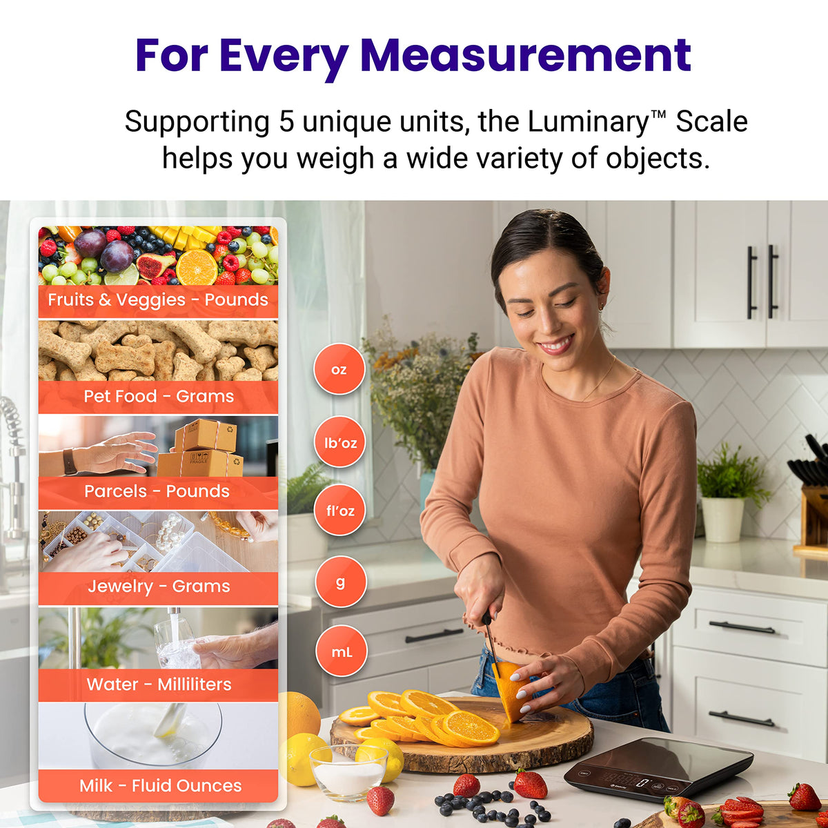 Etekcity Food Kitchen Scale, Digital Grams and Ounces, 11lb