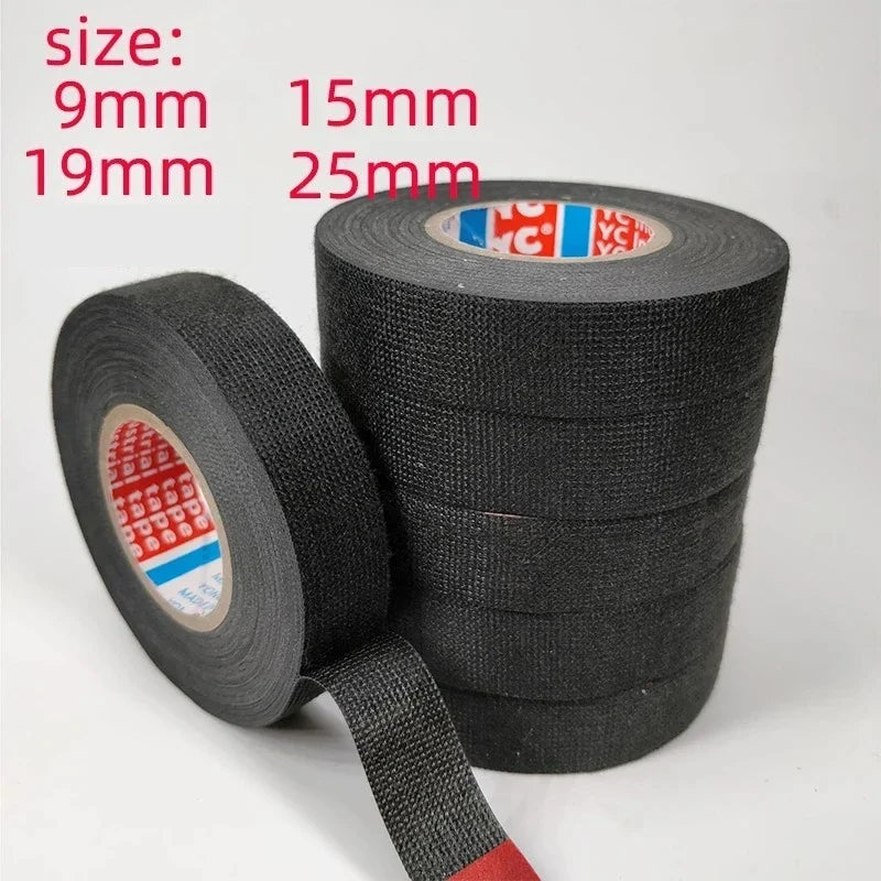 9/15/19/25/mm Electrical Insulation Heat-resistant Wiring Harness Tape  PET Bundle Flame Retardant Tape